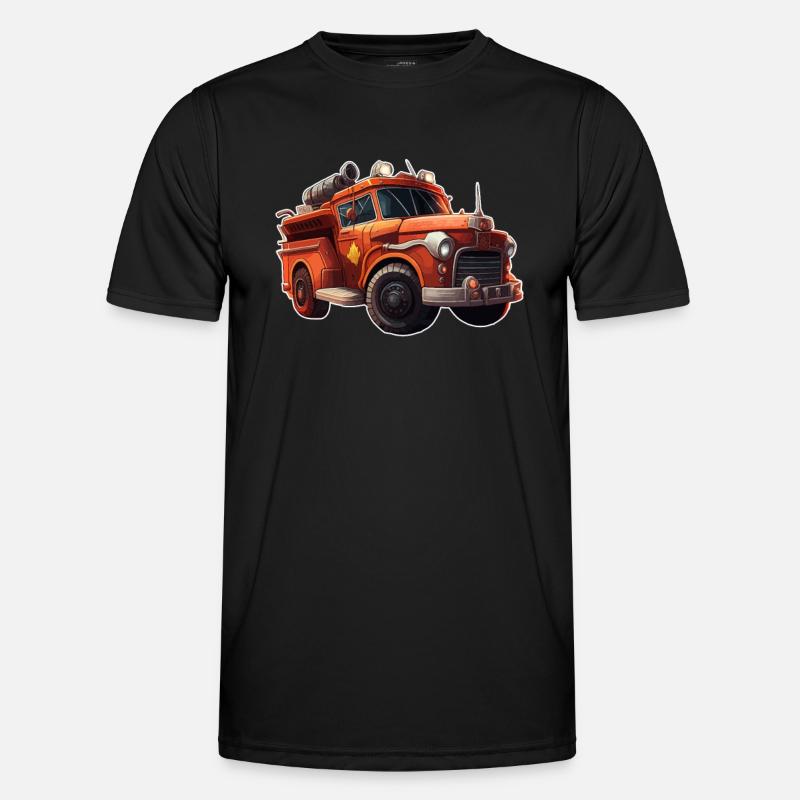 Fire engine fire brigade - Men's Functional T-Shirt - black