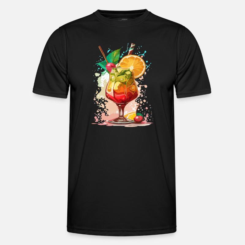Cocktail - Männer Funktions-T-Shirt - Schwarz