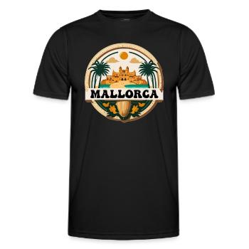 Mallorca Logo - Männer Funktions-T-Shirt - Schwarz - Vorne - AI Model Male 178 dark (178cm)