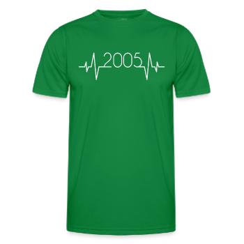 2005 Herzschlag - Männer Funktions-T-Shirt - Kelly Green - Vorne - AI Model Male 178 dark (178cm)