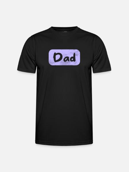 Dad lettering shield - Men's Functional T-Shirt - black