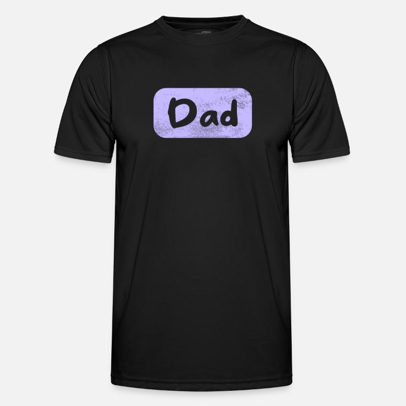 Dad lettering shield - Men's Functional T-Shirt - black