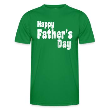 Happy Father's day - Men's Functional T-Shirt - kelly green - Front - AI Model Male 178 dark (178cm)