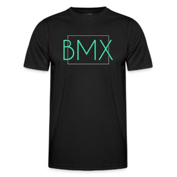 Bmx Schriftzug - Männer Funktions-T-Shirt - Schwarz - Vorne - AI Model Male 178 dark (178cm)