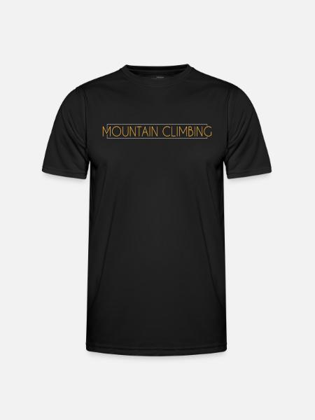 Bergsteigen Schriftzug - Männer Funktions-T-Shirt - Schwarz