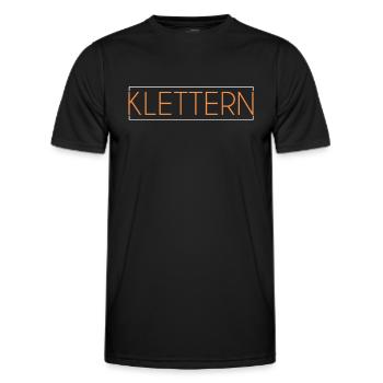 Klettern Schriftzug - Männer Funktions-T-Shirt - Schwarz - Vorne - AI Model Male 178 dark (178cm)