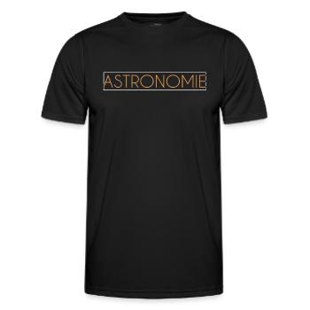 Astronomie Schriftzug - Männer Funktions-T-Shirt - Schwarz - Vorne - AI Model Male 178 dark (178cm)