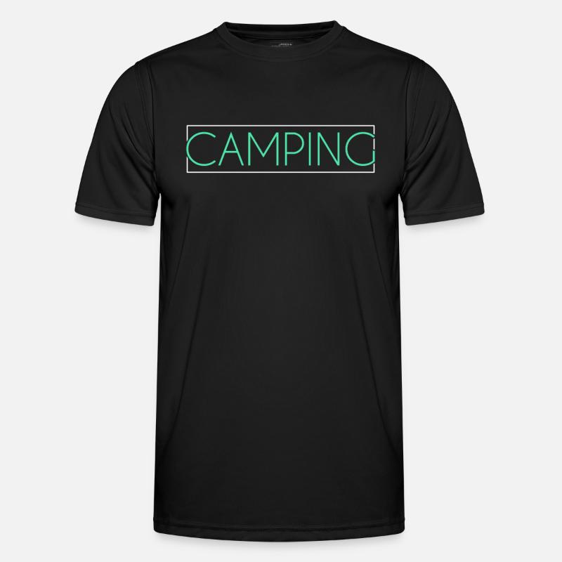 camping lettering - Men's Functional T-Shirt - black