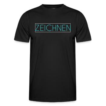 Zeichnen Schriftzug - Männer Funktions-T-Shirt - Schwarz - Vorne - AI Model Male 178 dark (178cm)