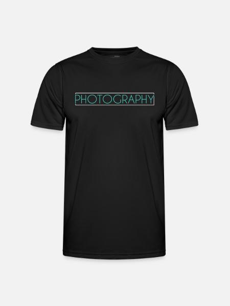 Photography lettering - Men's Functional T-Shirt - black