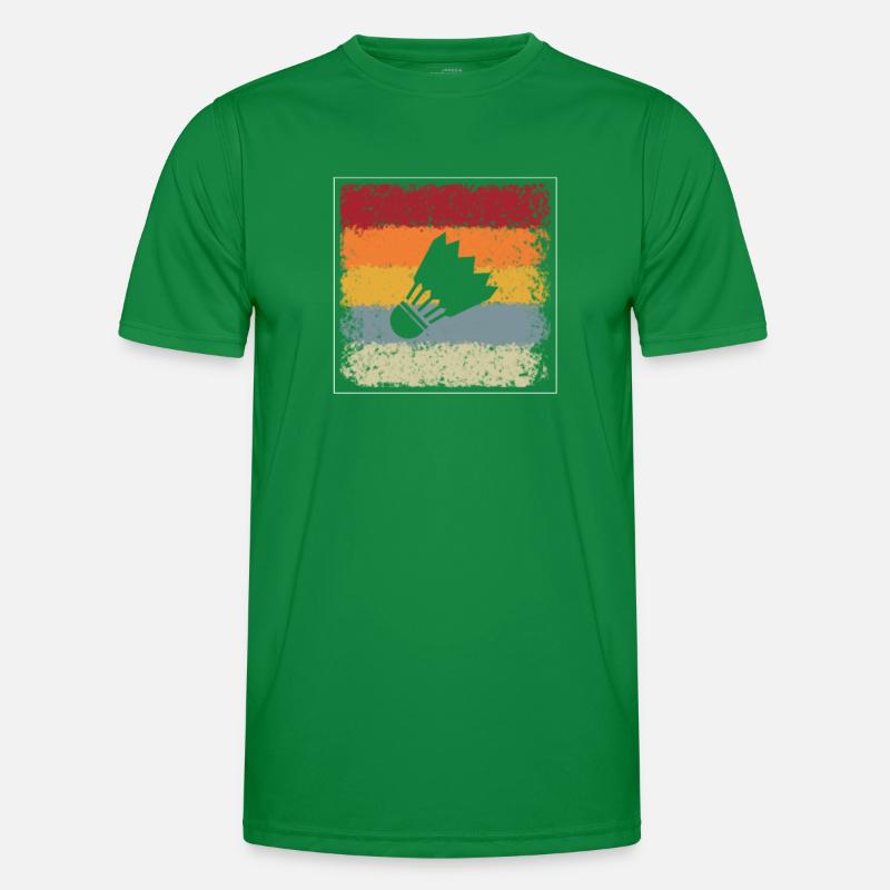 Badminton Retro Männer Funktions-T-Shirt