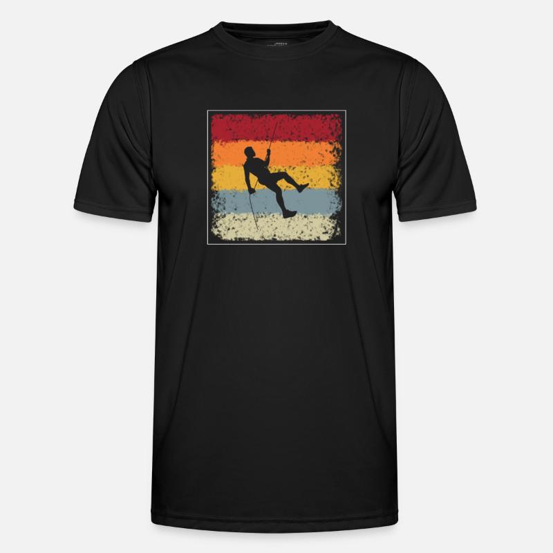 Climbing Retro - Men's Functional T-Shirt - black