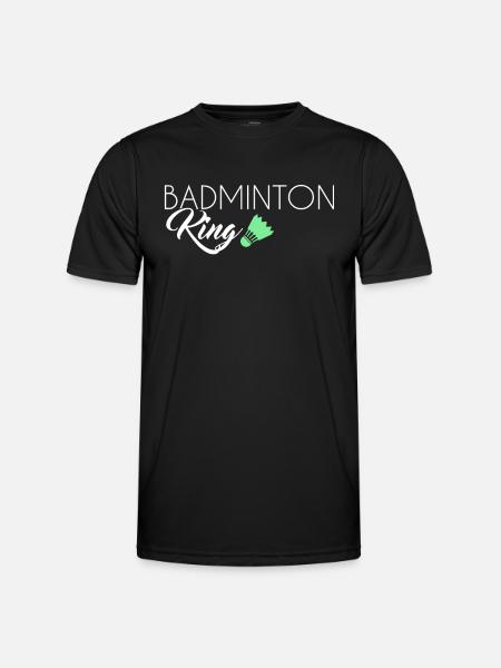 Badminton King - Männer Funktions-T-Shirt - Schwarz