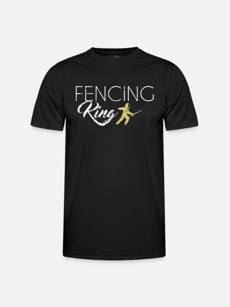 Roi de l’escrime - T-shirt sport Homme - noir