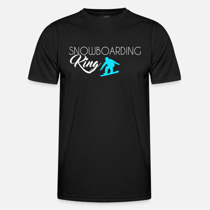 Snowboarding King - Men's Functional T-Shirt - black