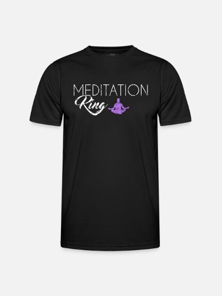 Roi de la méditation - T-shirt sport Homme - noir