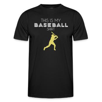 Baseball Shirt - Men's Functional T-Shirt - black - Front - AI Model Male 178 dark (178cm)
