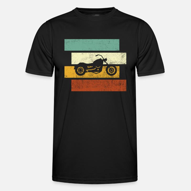Motorcycle Retro - Men's Functional T-Shirt - black