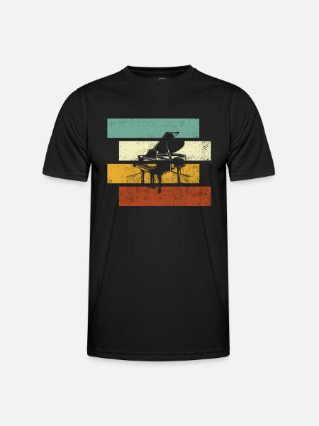 Piano Rétro - T-shirt sport Homme - noir
