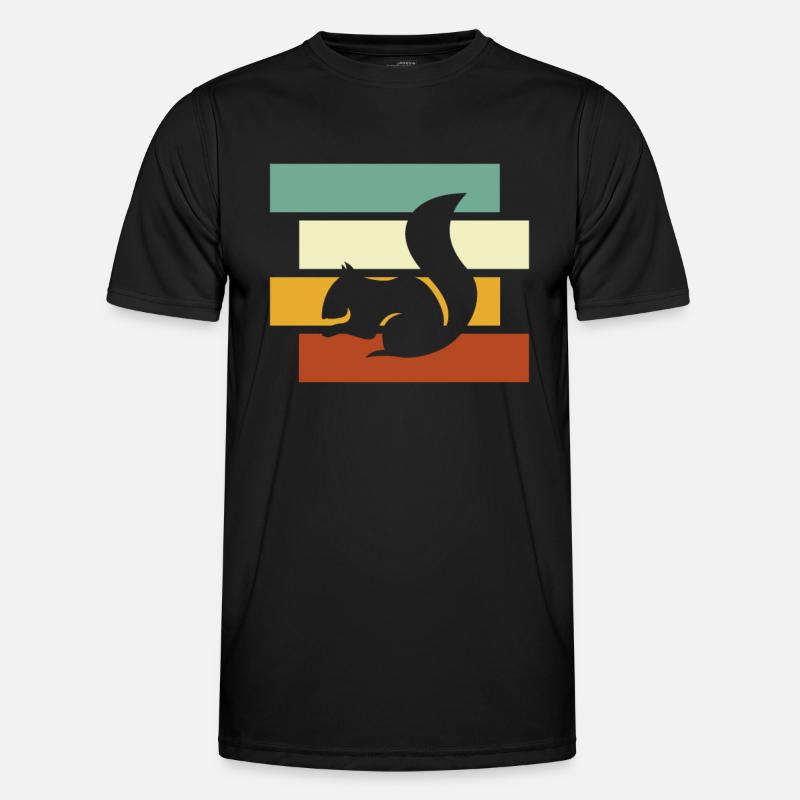 Squirrel Retro - Men's Functional T-Shirt - black