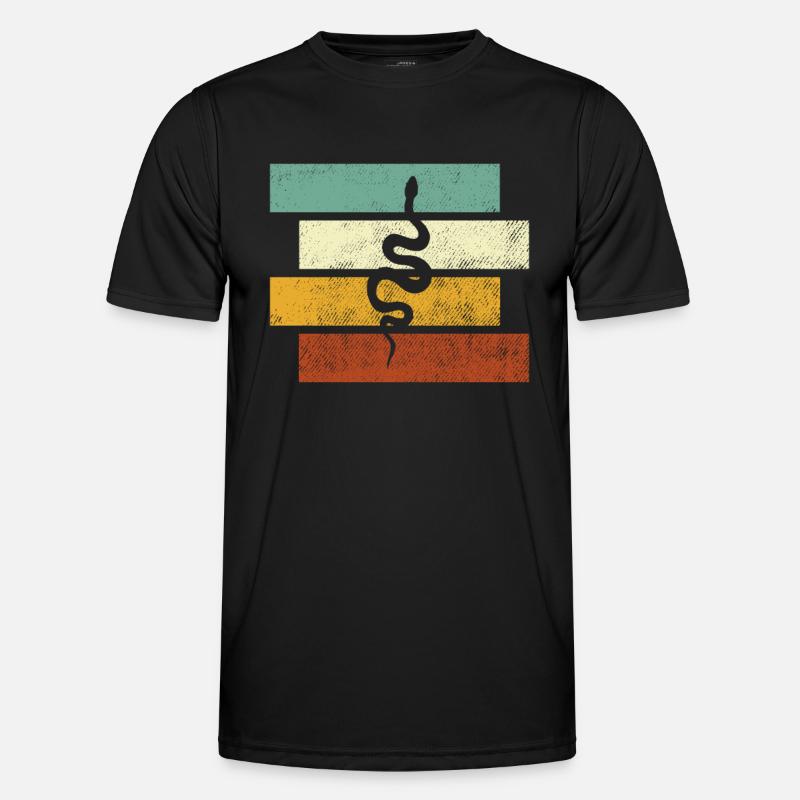 Snake Retro - Men's Functional T-Shirt - black