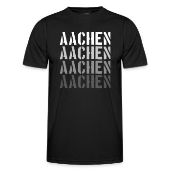 Aachen - Men's Functional T-Shirt - black - Front - AI Model Male 178 dark (178cm)