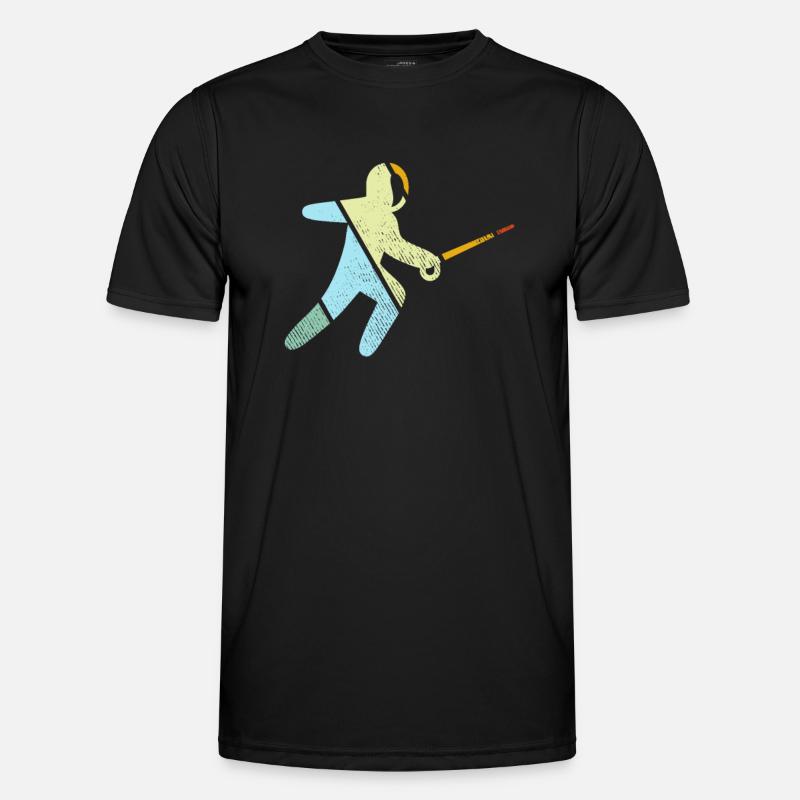 Fechten Retro - Männer Funktions-T-Shirt - Schwarz