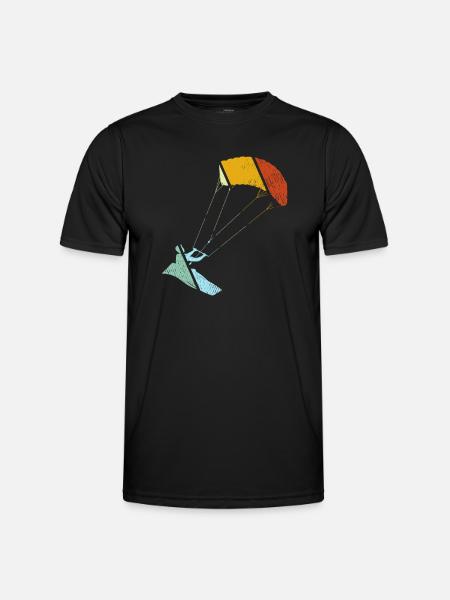 Kite surfing Retro - Men's Functional T-Shirt - black