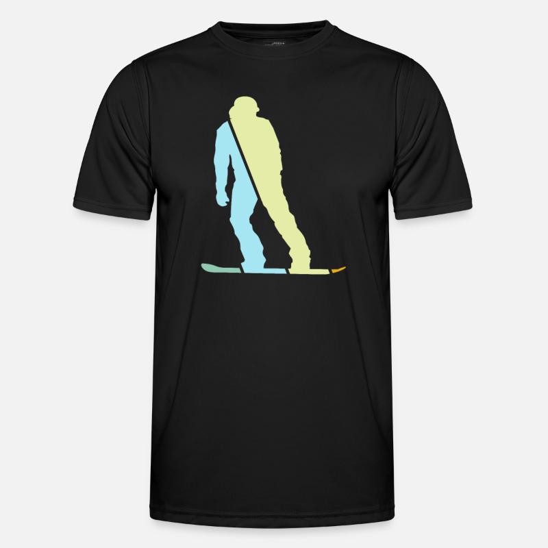 Snowboarding Retro - Männer Funktions-T-Shirt - Schwarz