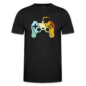 Gaming Retro - Men's Functional T-Shirt - black - Front - AI Model Male 178 dark (178cm)