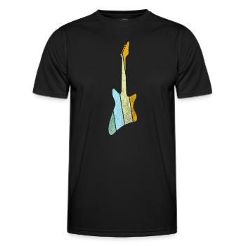 E Gitarre Retro - Männer Funktions-T-Shirt - Schwarz - Vorne - AI Model Male 178 dark (178cm)