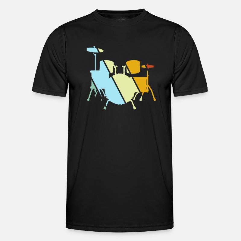 Drums Retro - Men's Functional T-Shirt - black