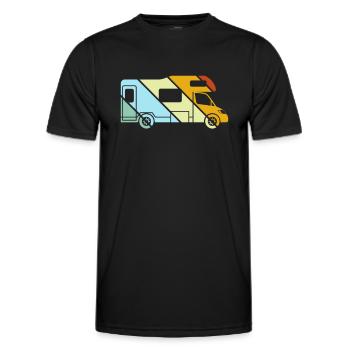 Motorhome Retro - Men's Functional T-Shirt - black - Front - AI Model Male 178 dark (178cm)
