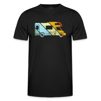 Motorhome Retro - Men's Functional T-Shirt - black - Front - AI Model Male 178 dark (178cm)