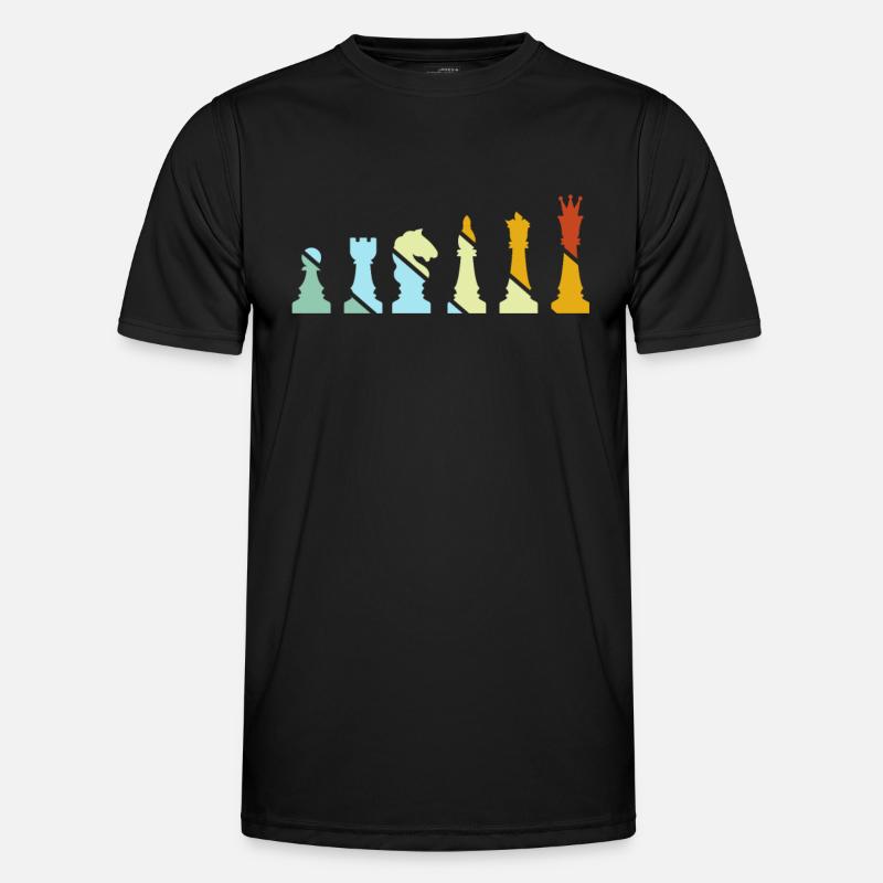 Chess Retro - Men's Functional T-Shirt - black