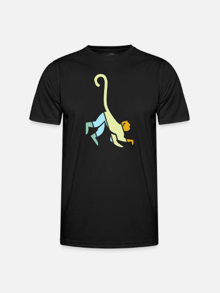 Monkey Retro - Men's Functional T-Shirt - black