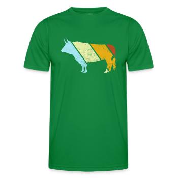 Taurus Retro - Men's Functional T-Shirt - kelly green - Front - AI Model Male 178 dark (178cm)