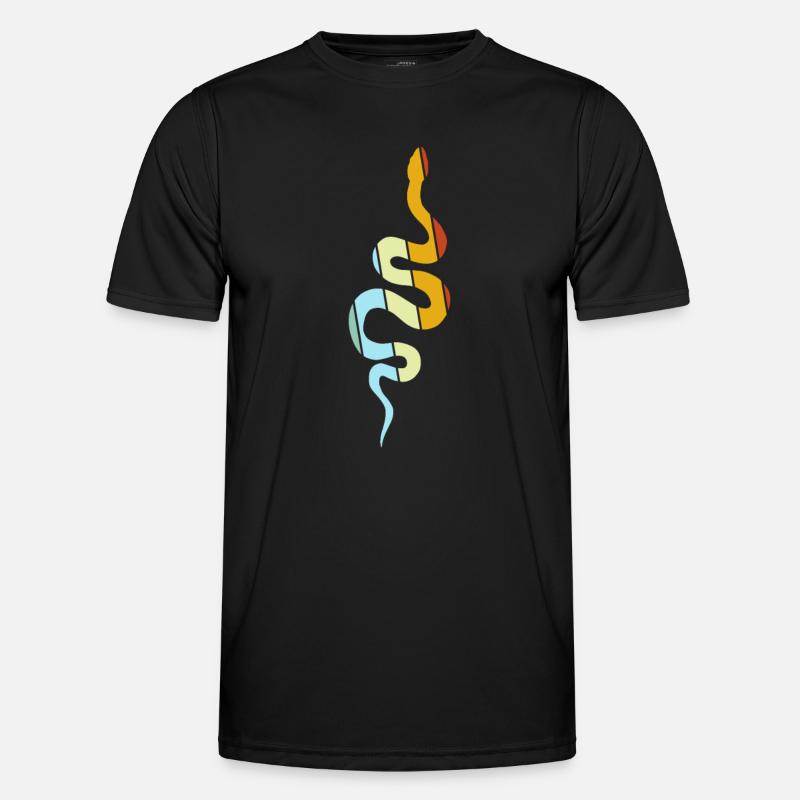 Snake Retro - Men's Functional T-Shirt - black