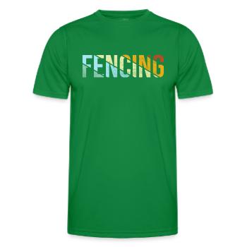 Fechten Retro - Männer Funktions-T-Shirt - Kelly Green - Vorne - AI Model Male 178 dark (178cm)