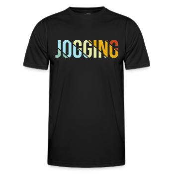 Jogging Retro - Männer Funktions-T-Shirt - Schwarz - Vorne - AI Model Male 178 dark (178cm)