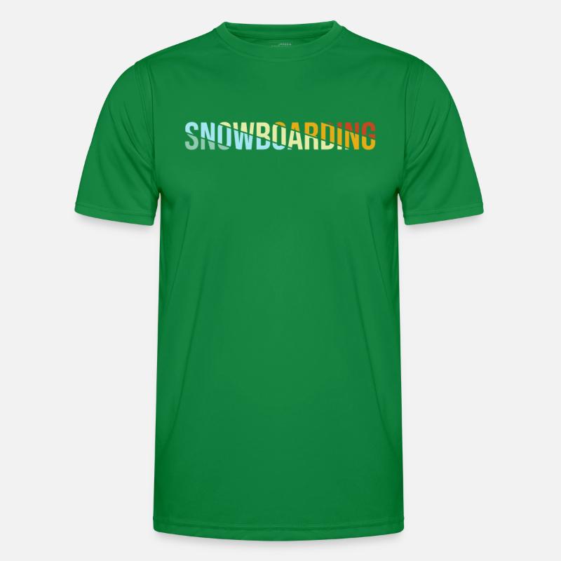 Snowboarding Retro Männer Funktions-T-Shirt