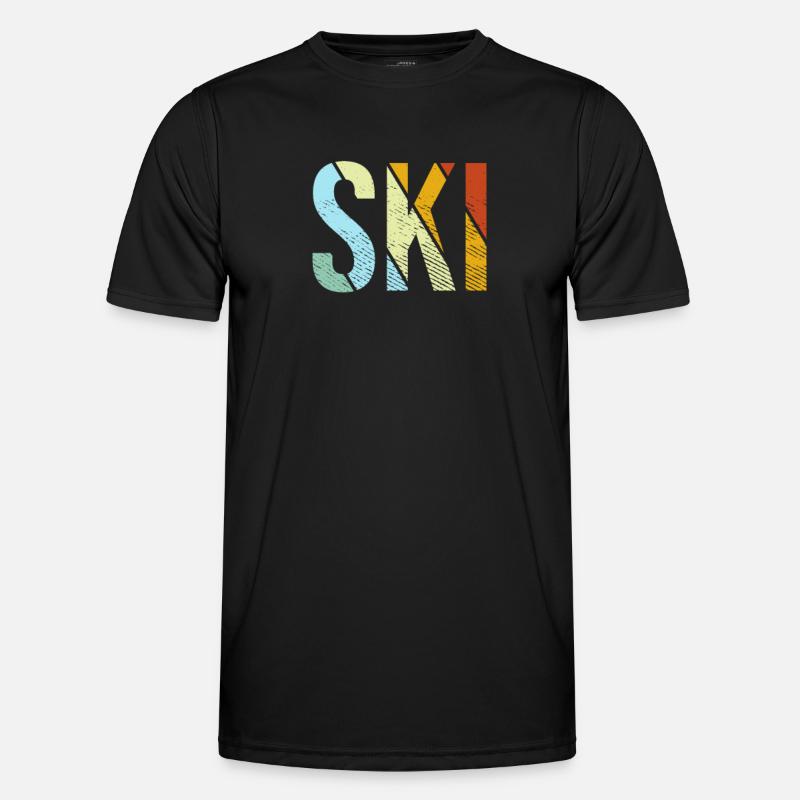 Ski Retro - Men's Functional T-Shirt - black
