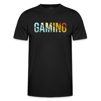 Gaming Retro - Men's Functional T-Shirt - black - Front - AI Model Male 178 dark (178cm)