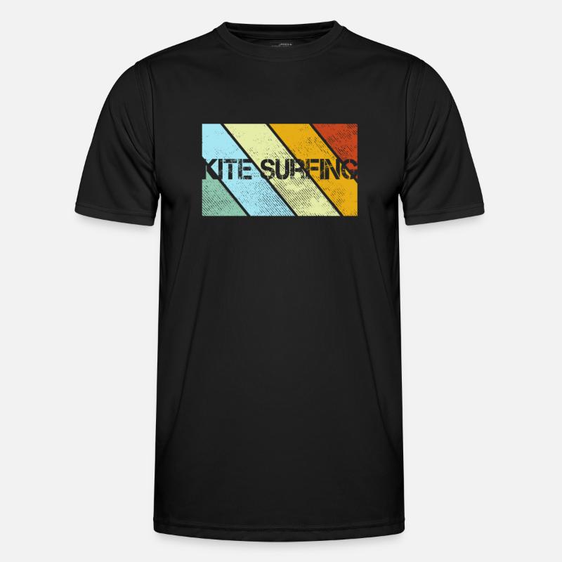 Kite surfing Retro - Men's Functional T-Shirt - black