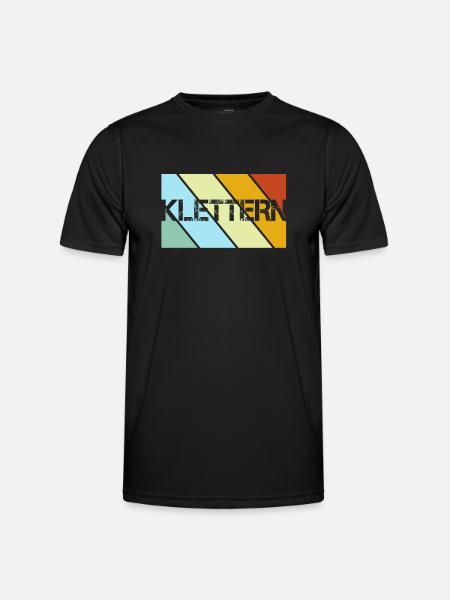 Climbing Retro - Men's Functional T-Shirt - black