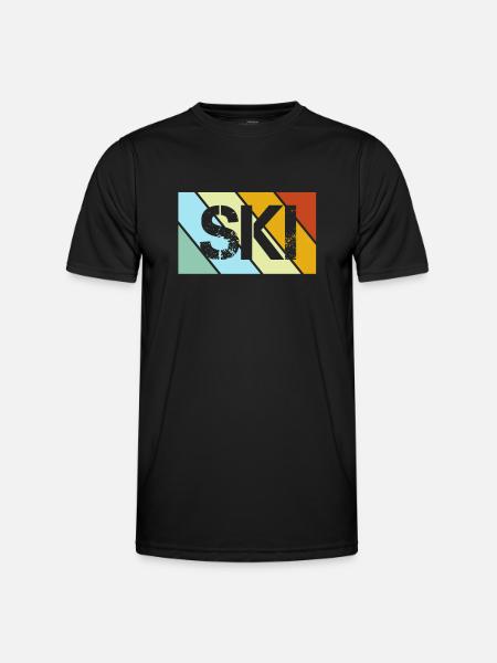 Ski Retro - Men's Functional T-Shirt - black
