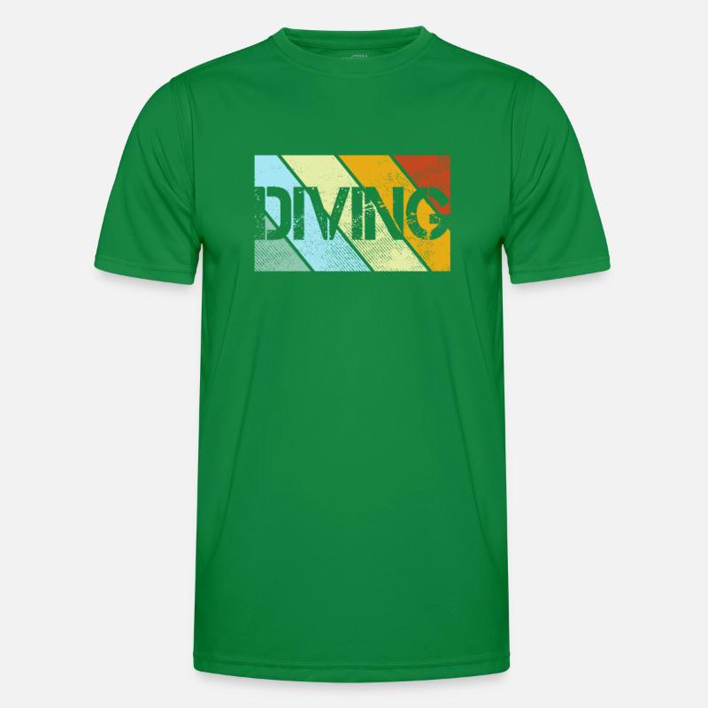 Tauchen Retro Männer Funktions-T-Shirt