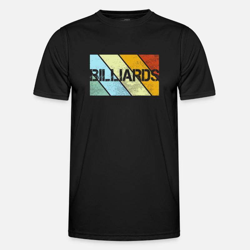 Billiard Retro - Männer Funktions-T-Shirt - Schwarz