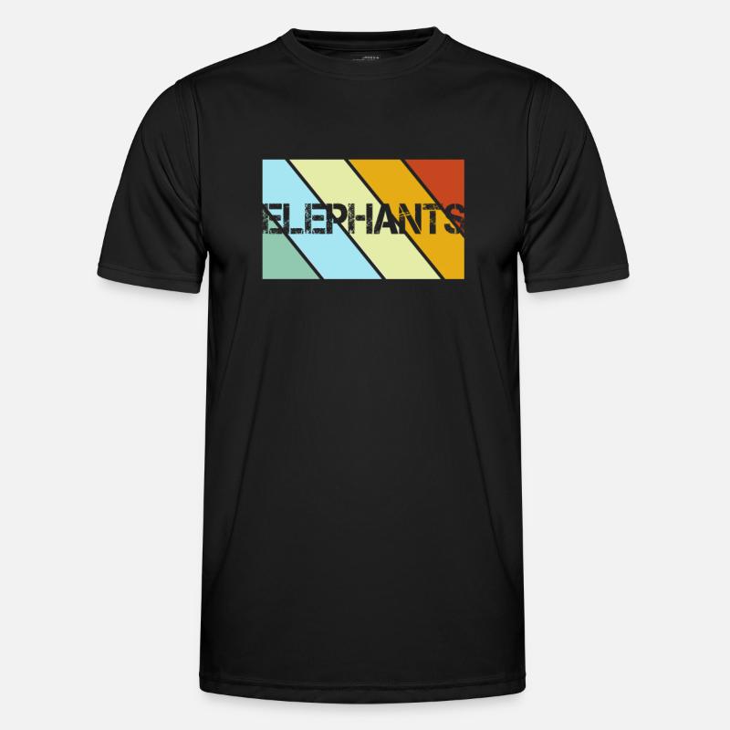 Elephant Retro - Men's Functional T-Shirt - black