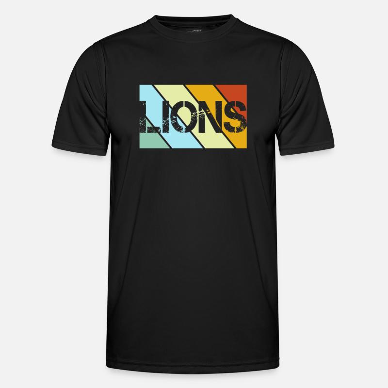 Löwe Retro Männer Funktions-T-Shirt